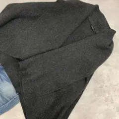 mizuiro-ind ダークグレー ニットカーディガン