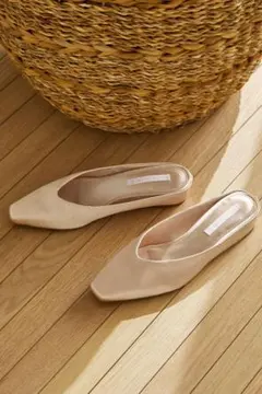 ZARA HOMEザラホーム サテンウェッジソールスリッパミュール38