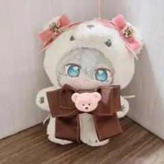❤︎ いつぬい用ヘッドリボン＆スタイ グレー ぬい服❤︎ - メルカリ