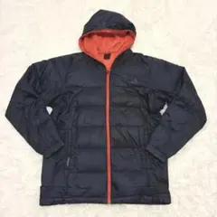 アディダス ダウンジャケット フード付き climaproof 軽量 ネイビー