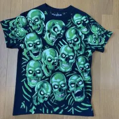 Liquid Blue スカル 総柄 Tシャツ Mサイズのサムネイル
