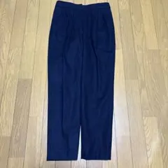 ICB ウールミルドサキソニー テーパードパンツ ネイビー