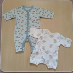 119.ベビー　ロンパース　カバーオール　60／70　キルティング