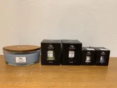 N0824-07★WoodWick アロマキャンドル L M S 5点セット
