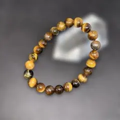 【限定】天然石パワーストーン　黄虎目　タイガーアイブレスレット　8㎜ 女性用