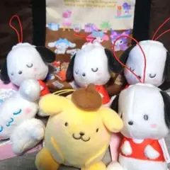 むにゃすやセット　ポムポムプリン・シナモロール・ポチャッコ