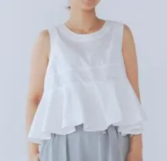 yori　ミニフレアブラウス　36 ホワイト
