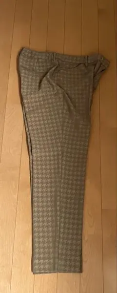 B-Three ブラウン チェック柄 スラックス 美品　ビースリー