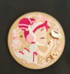 おじゃ魔女どれみ 刺繍缶バッジ　春風どれみ パティシエ服ver