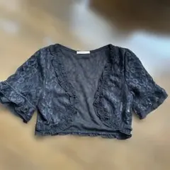 aXes femme ブラック レースカーディガン M