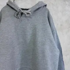 ブランク【FRUIT OF THE LOOM】 無地 古着 パーカー M グレー