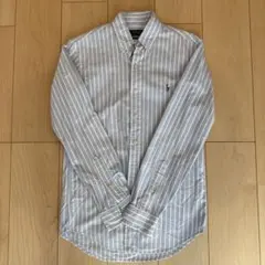 Polo Ralph Lauren 青白ストライプ ボタンダウンシャツ