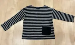 マリンフランセーズ　 ボーダー　 セーター　ウール混　グレー×ネイビー　日本製