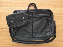 セット！ポーター タンカー ブリーフケース＆ポーチ A4収納可能 ブラック