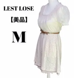 半袖ワンピース　レディースワンピース　M レストローズ　LEST LOSE