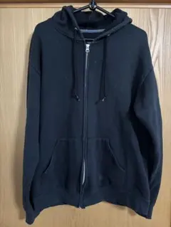 00s FRUIT OF THE LOOM ブラック ジップアップパーカーのサムネイル