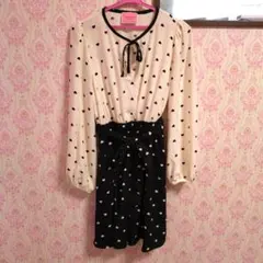 値下美品　ケイト・スペード　ハート柄　ワンピース