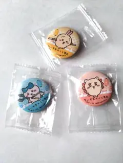 ハチワレ　うさぎ　シーサー　ちいかわくら寿司コラボ　ビッくらポン　缶バッチ