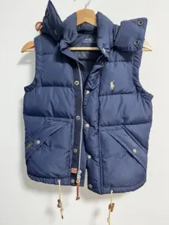 【美品】 ポロラルフローレン ダウンベスト ネイビー ダウンジャケット XS