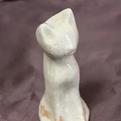 陶器製 猫の置物 約8cm