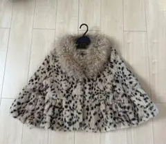 ROSE BUD レオパード柄 リアルファーコート ラビット 豹柄 ローズバッド