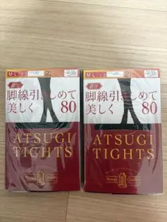 Atsugi 80デニール タイツ 2パック(4足) M-L