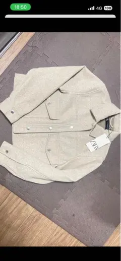 ZARA ベージュ ショートジャケット XS 新品タグ付き