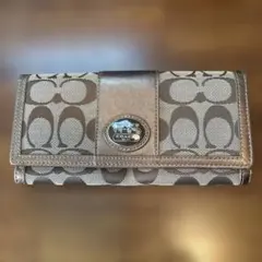 COACH 長財布 シグネチャー ブラウン