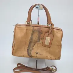 2way✨プリマクラッセ ミニボストンバック 地図柄 ショルダーバッグ