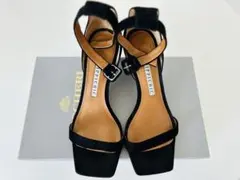 【美品】PIPPICHIC ブラックハイヒール ストラップ付き