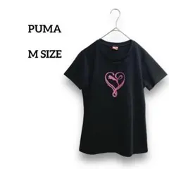 プーマ スポーツウェア 半袖カットソー Tシャツ ブラック ジム運動 レディース