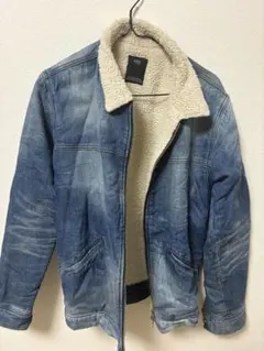 AZUL ボア付きデニムジャケット　メンズ　ファッション