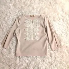 （Maglie par ef-de）レース装飾長袖ピンク系（S）のサムネイル