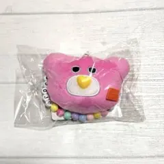 mojojojoビーズチェーン付きフェイスマスコット3 ピンクくま