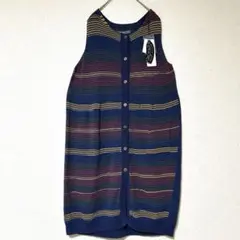 【新品】M.&KYOKO ノースリーブワンピース 2way ミドル丈 ボーダーのサムネイル