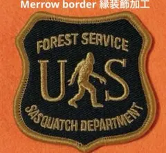 A2322 アメリカ合衆国森林局 ビッグフット　雪男　刺繍ワッペン　アイロン