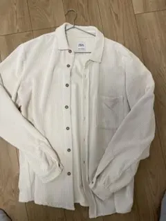 zara コーデュロイシャツ