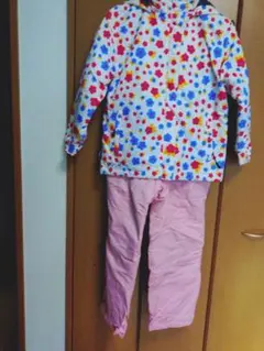VISION 花柄 スキーウェア 子ども用 セット140cm