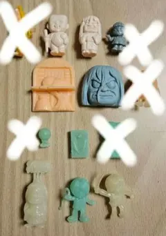 レトロ ゲゲゲの鬼太郎 消しゴム、ミニフィギュア等々10こ 蓄光タイプ含む