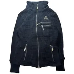 00s A.S.M skull zip drivers knit y2kのサムネイル