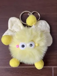 ふわふわ 黄色いモンスター キーホルダー