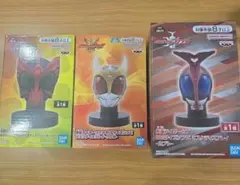 仮面ライダー　オーズ　カブト クウガ BIGサイズソフビ マスクディスプレイ