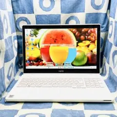 爆速SSD480GB☆i7☆人気白ノートパソコン♪ブルーレイ&カメラ！Win11