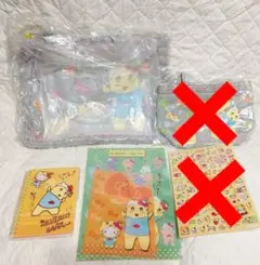 【新品】キティちゃん＆ふなっしーコラボセット②トート、クリアファイル、ノート