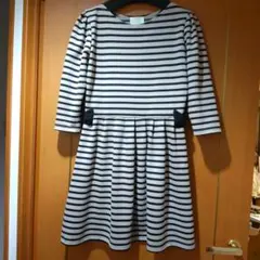 tocco closet ボーダー ミニワンピース リボン