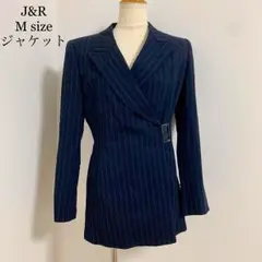 美品 変形 J&R ダブル ジャケット サイズ M 黒 レディース ストライプのサムネイル
