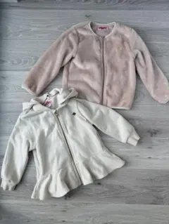 【美品】ケイト・スペイド　ボア　ブルゾン　白　キッズ　アウター　70 80