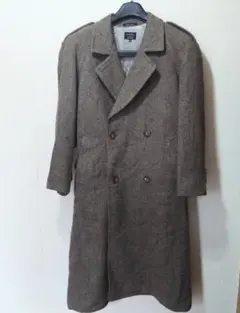 Amber House ダークブラウン ダブルブレスト ツイードコート