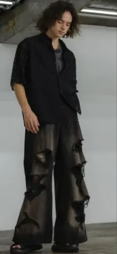 ダメージデニムパンツ HARE ブラックのサムネイル