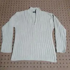 OLD UNIQLO 90s アイボリー M ジッパー付きセーター